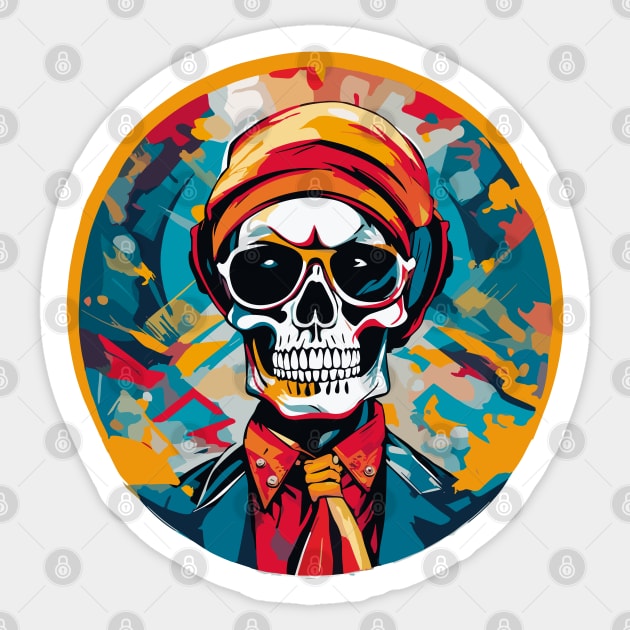 Preppy Skeleton Sticker by aswIDN